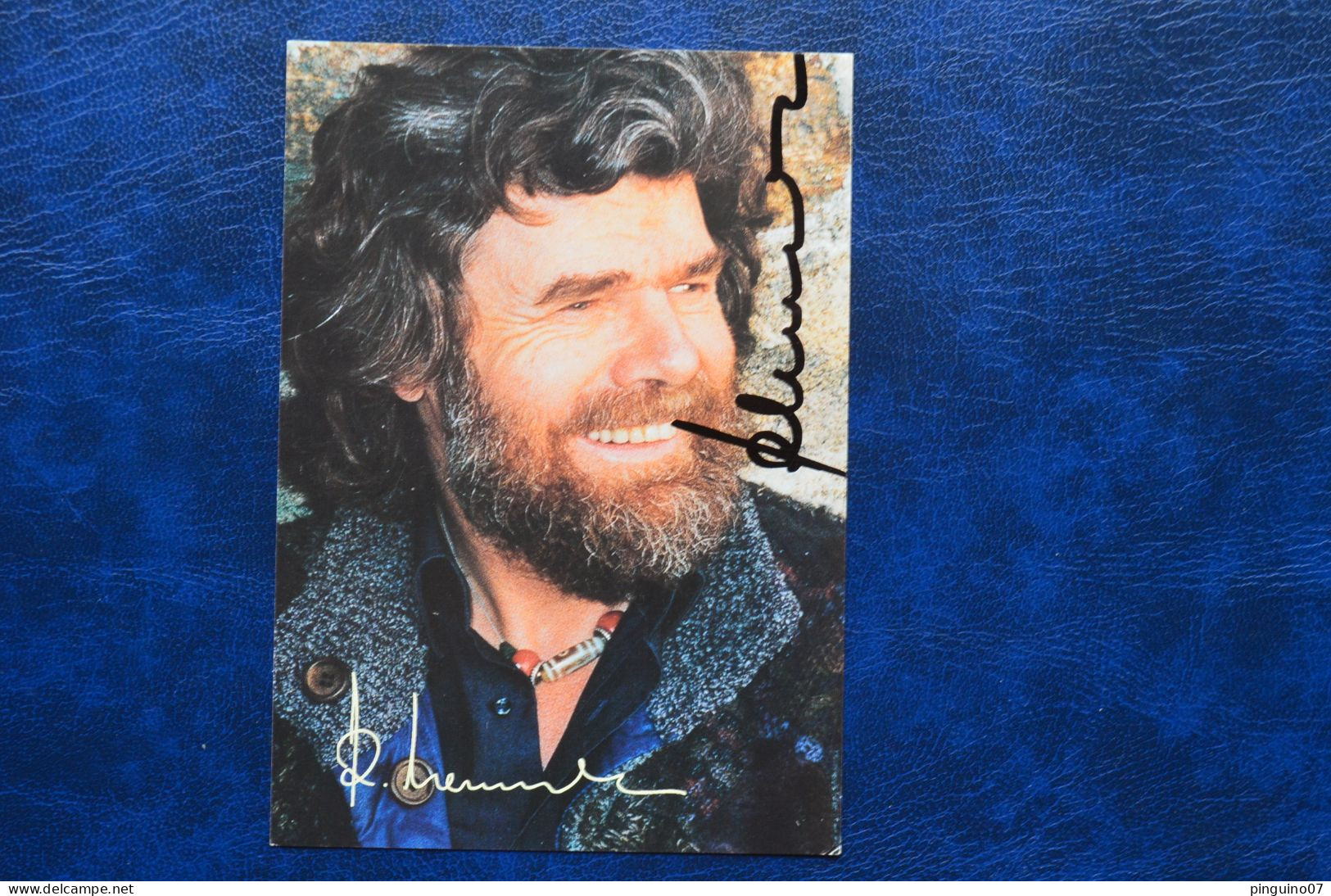 Signed Reinhold Messner Card Alpinist Mountaineer Everest Himalaya Mountaineering Escalade Alpinisme - Sportifs