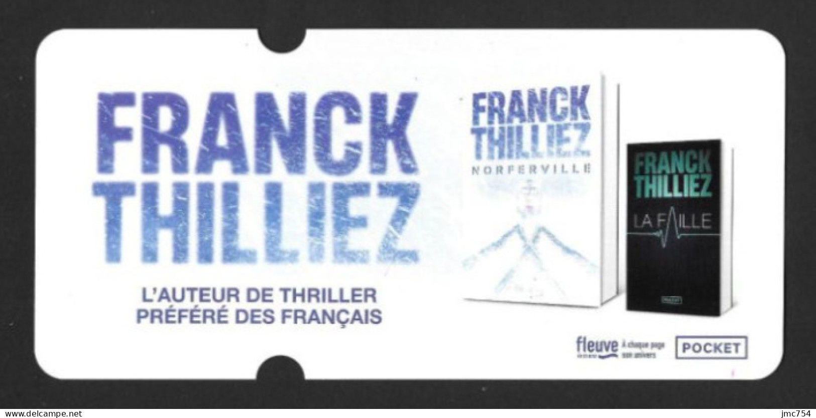 Marque Page Découpé  Fleuve Noir & Pocket.   Franck Thilliez..   Bookmark. - Marque-Pages