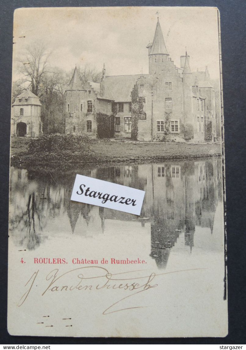 Postkaart "Roulers - Chateau De Rumbeeke" Kasteel Met Afstempelde Postzegel 1903 (Rumbeke Bij Roeselare) - Roeselare