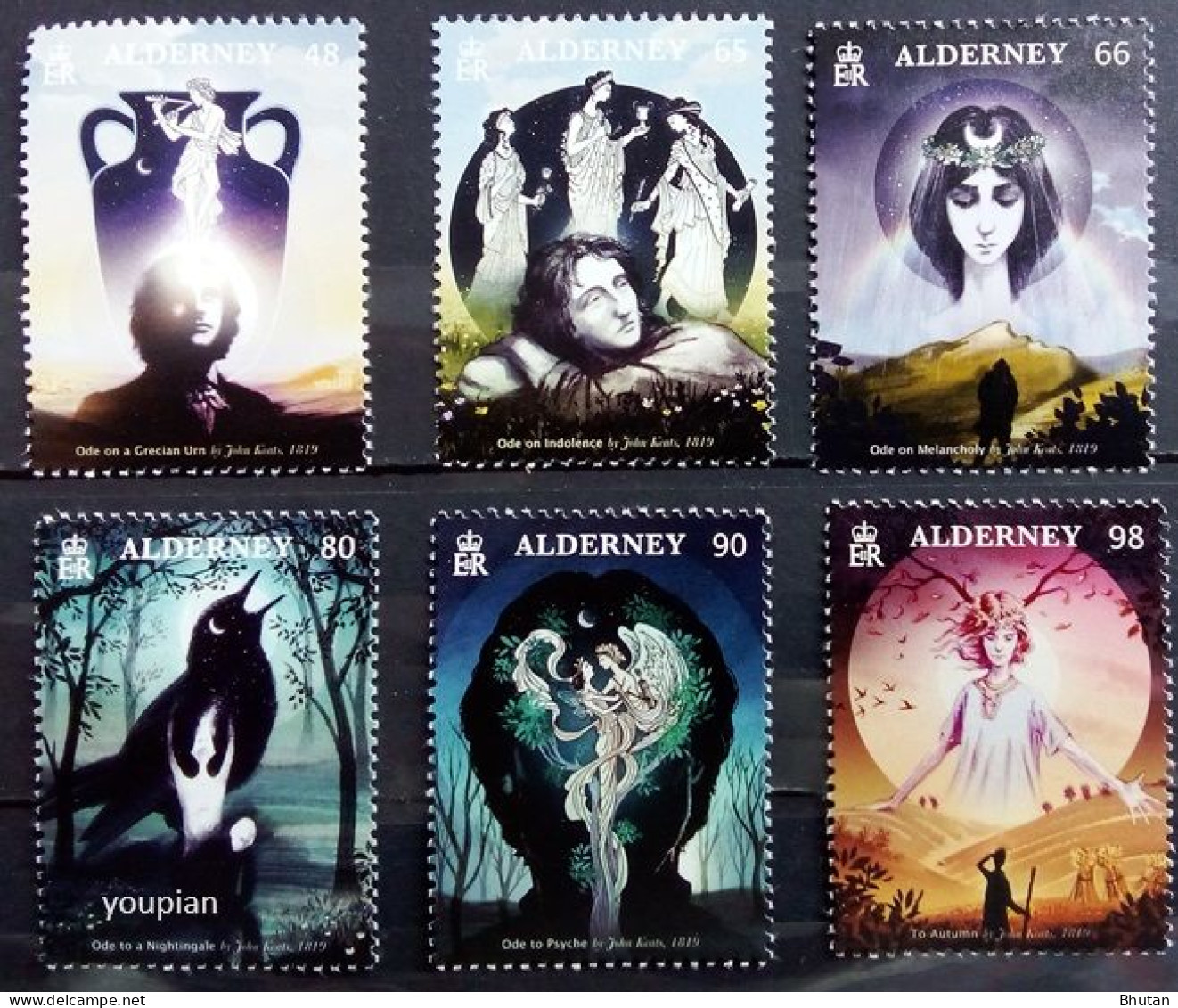 Alderney 2019, John Keats Poetry, MNH Stamps Set - Alderney