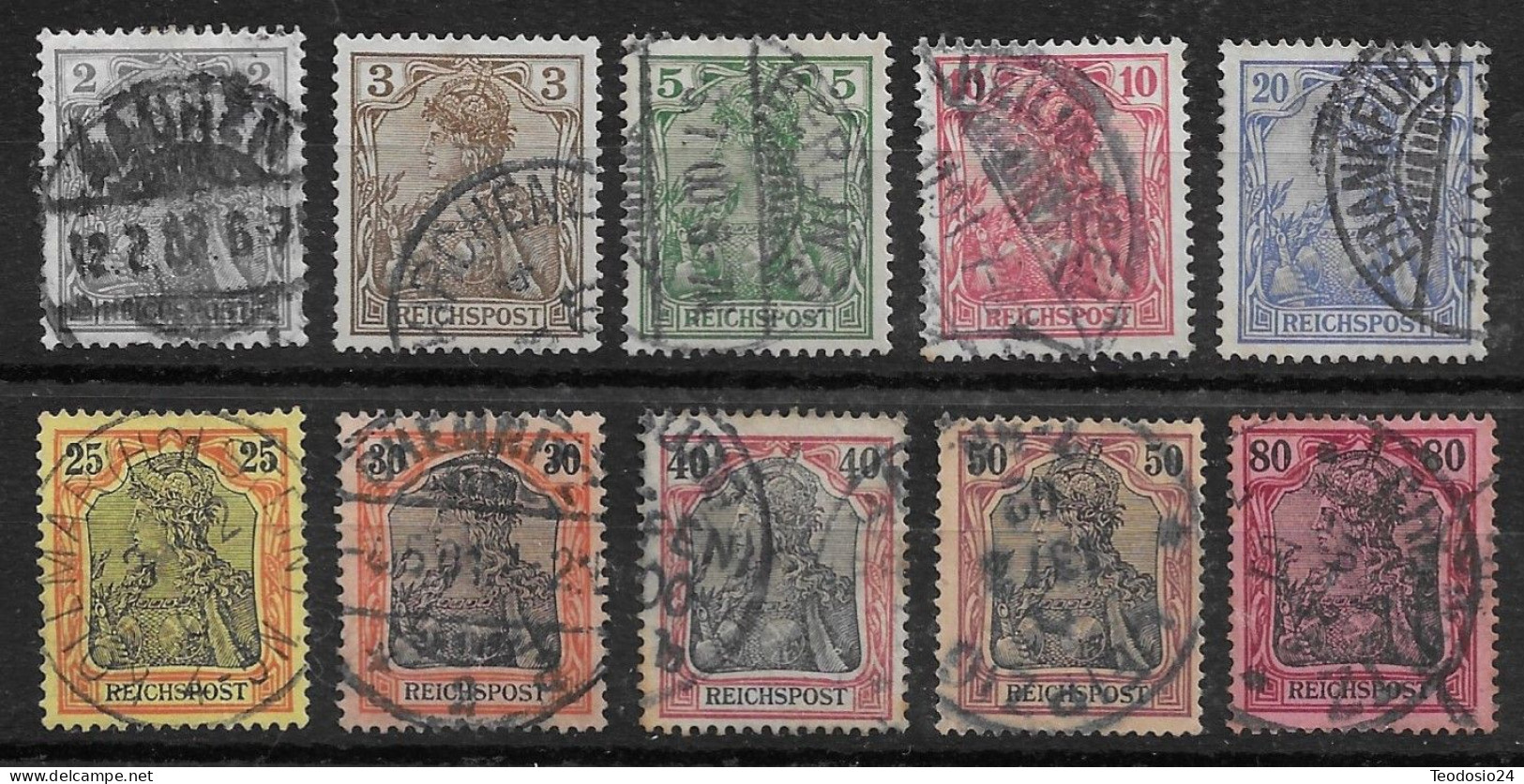 DR IMPERIO  1900  "REICHSPOST"  53 - 62 - Used Stamps