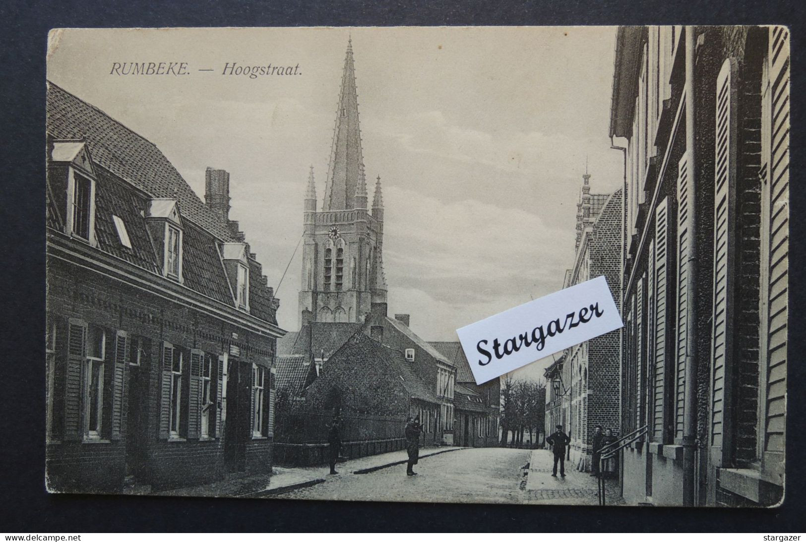 Postkaart "Rumbeke Hoogstraat" Geanimeerd, Met Postzegel, 1908 (Rumbeke Bij Roeselare) - Röselare