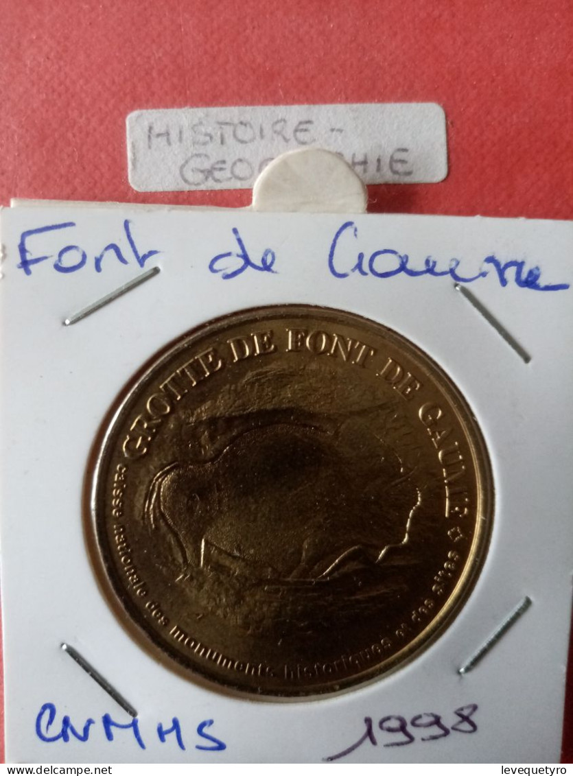 Médaille Touristique Monnaie De Paris MDP 24 Font De Gaume 1998 - Non-datés