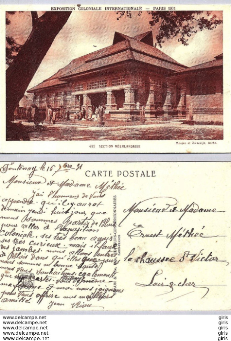 CP - Evénements - Exposition Coloniale Internationale Paris 1931 - Section Néerlandaise - Expositions