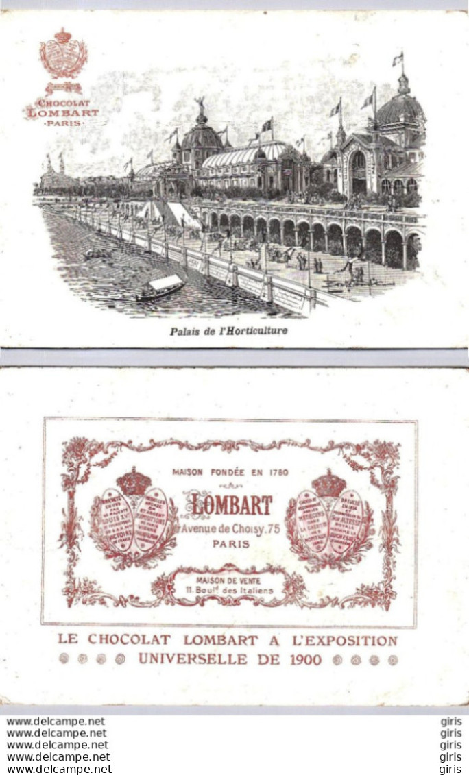 CP - Evénements - Exposition Universelle - Paris 1900 - Palais De L'Horticulture - Chocolat Lombart - Expositions