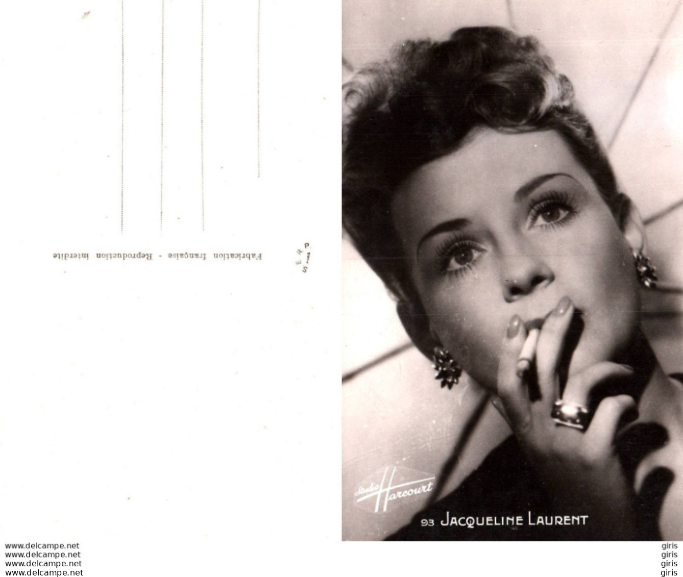 Célébrités - Jacqueline Laurent - Studio Harcourt - Autres & Non Classés
