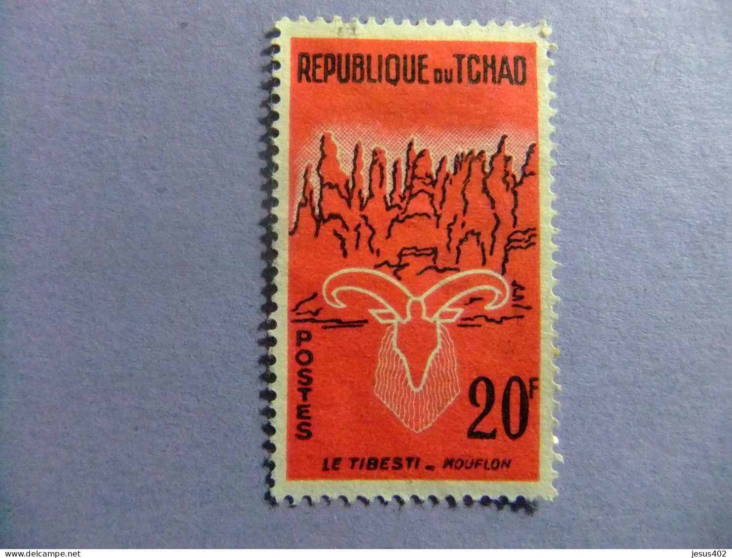 55 REPUBLIQUE TCHAD - CHAD 1961 / MOUFLON (oveja Salvaje) TIBESTI / YVERT 74 MH - Tchad (1960-...)