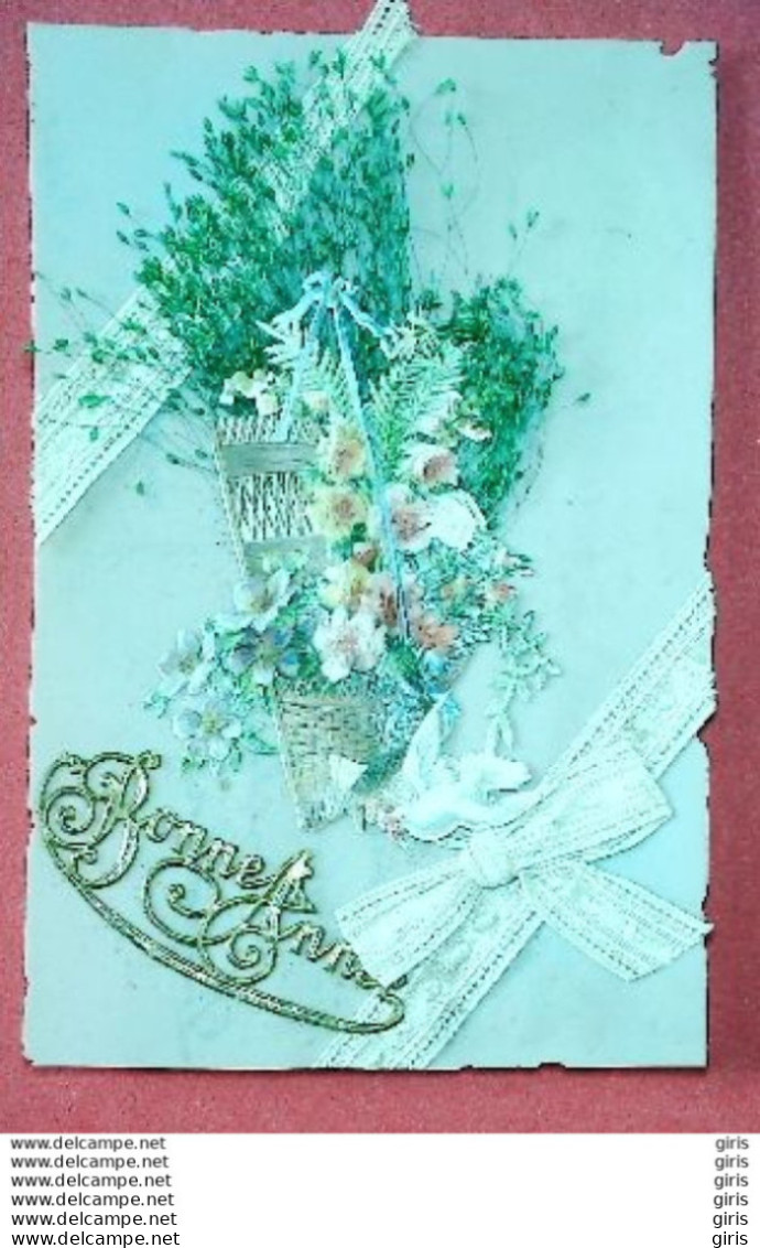 CP - Nouvel An-Très Belle Carte - Celluloïd -de Par Mr Dumoulin Pour La Comtesse Blanche De Carnet Hotel Burgundy 1912 - Neujahr