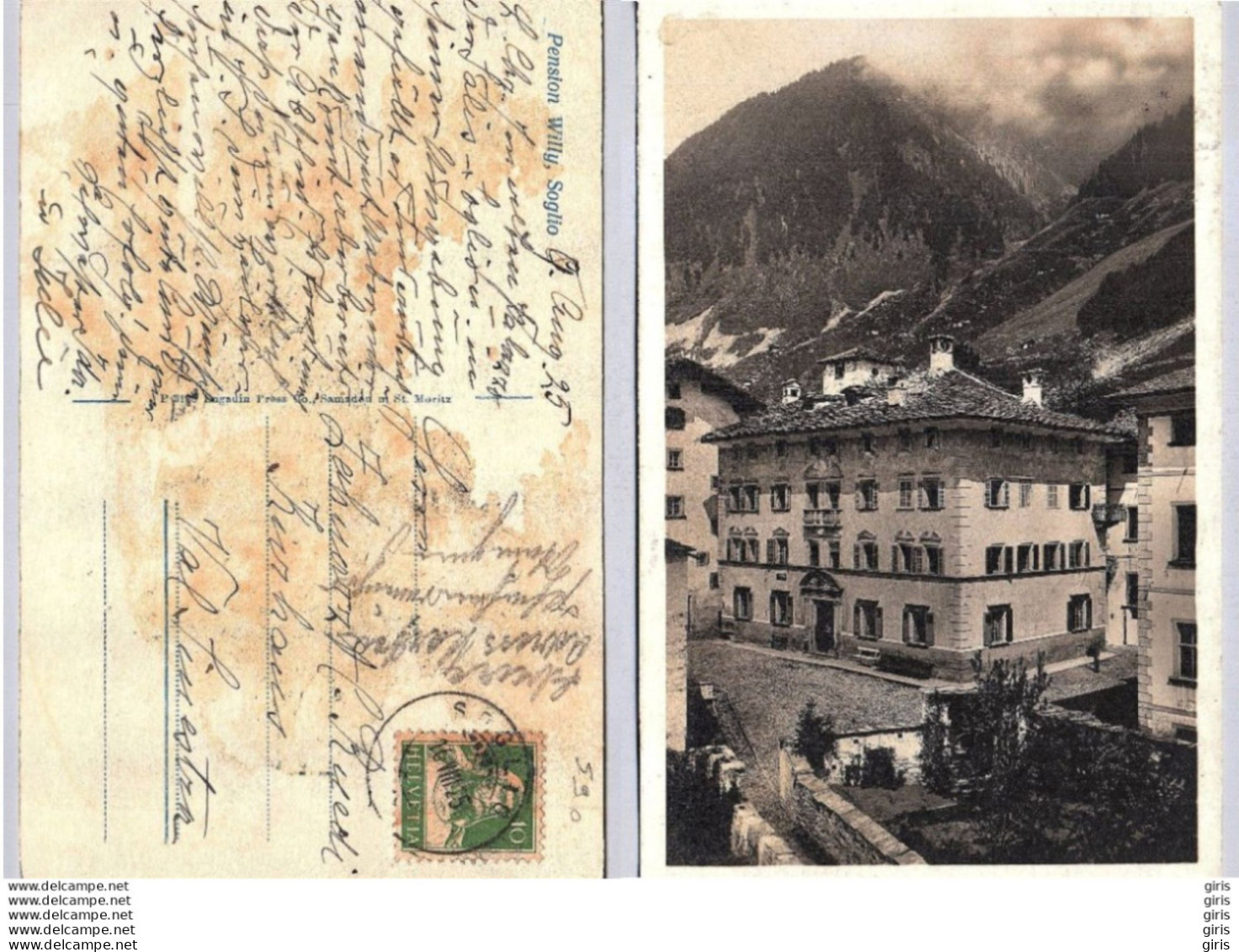 Suisse - GR Grisons - Pension Willy - Soglio - Soglio