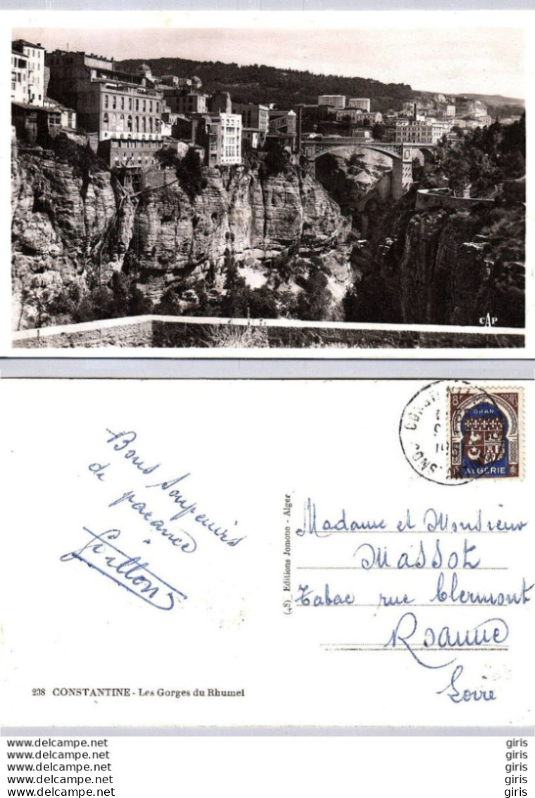 Algérie - Constantine - Les Gorges Du Rhumel - Constantine