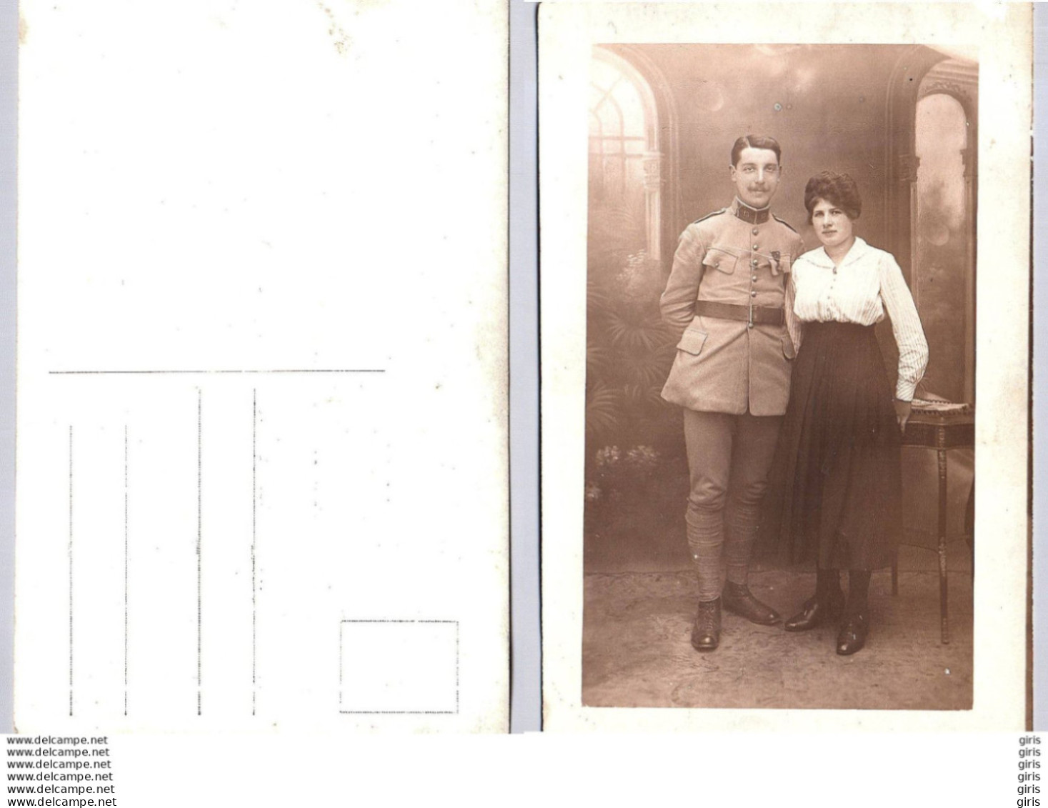 Militaria - Carte Photo - Soldats En Compagnie De Sa Femme - Otros & Sin Clasificación