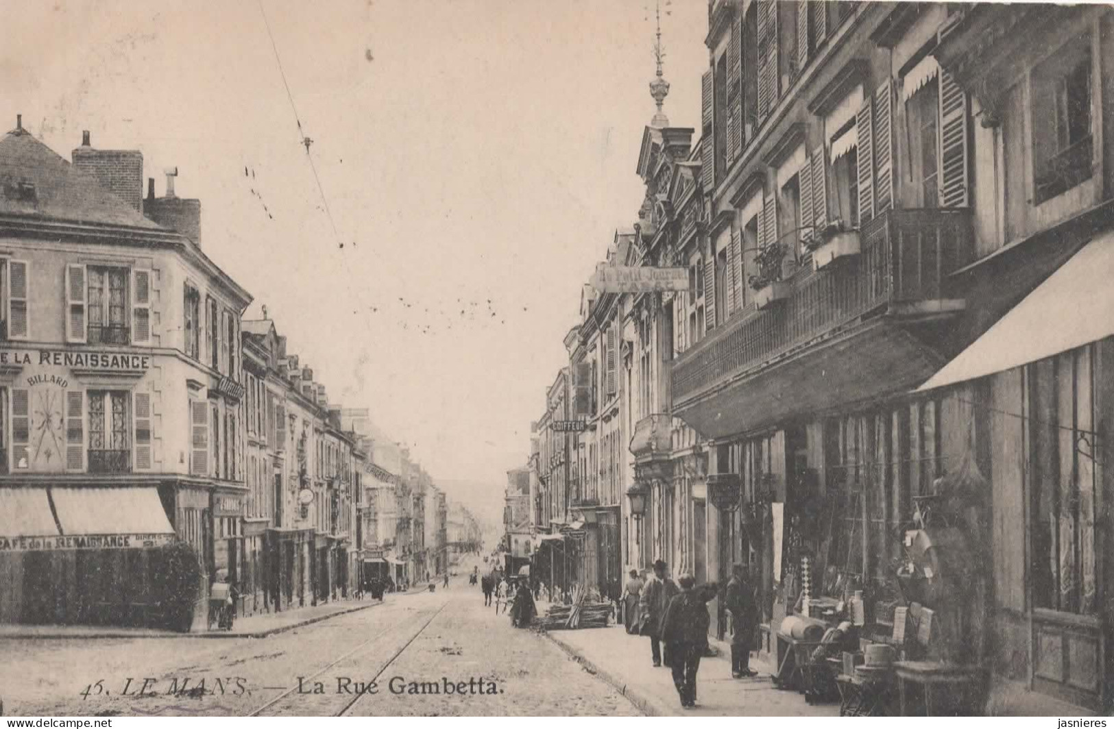 CPA  LE MANS - Haut De La Rue Gambetta - Café De La Renaissance - 1905 - Le Mans