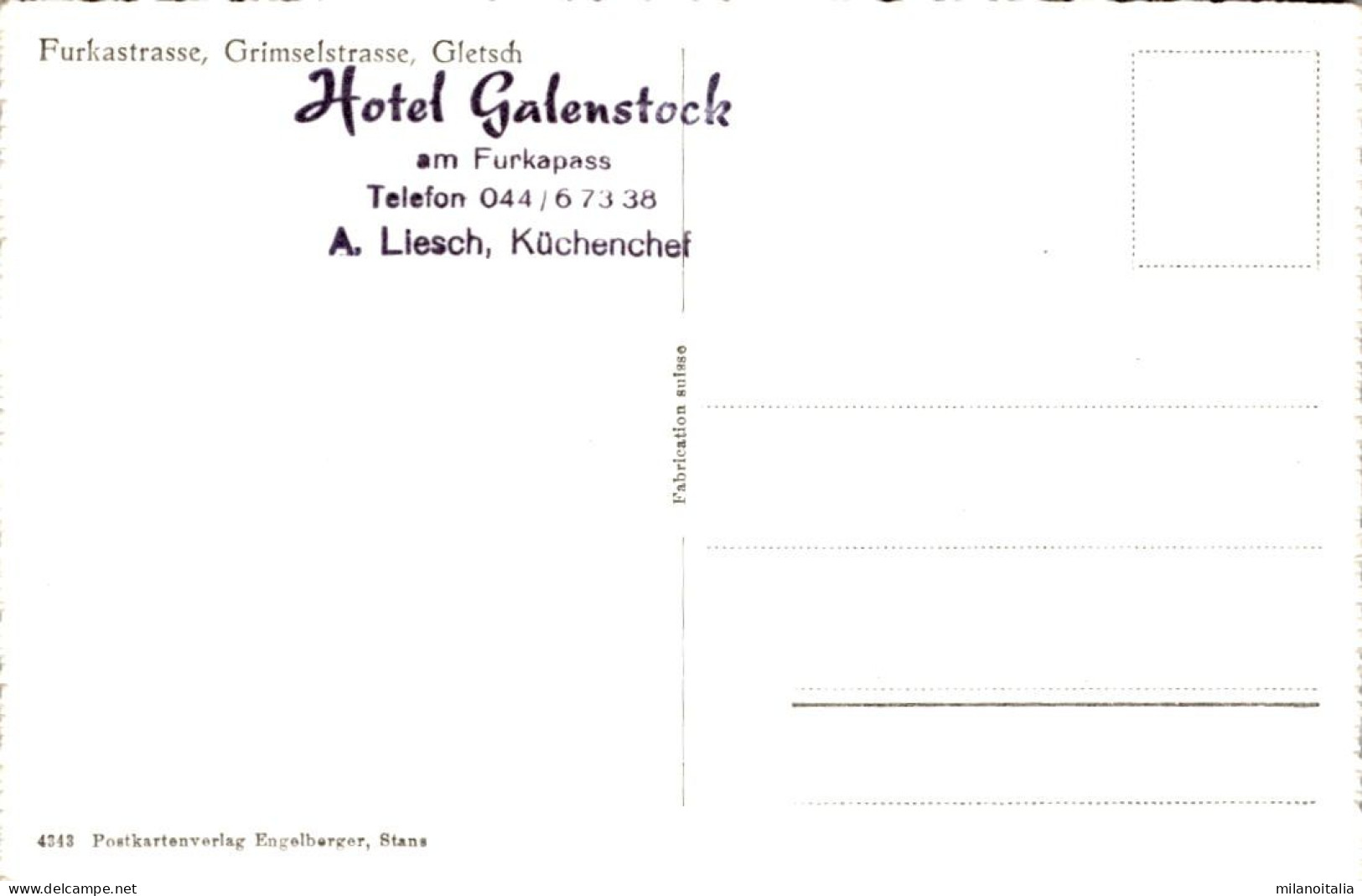 Furkastrasse, Grimselstrasse, Gletsch (4343) - Obergoms