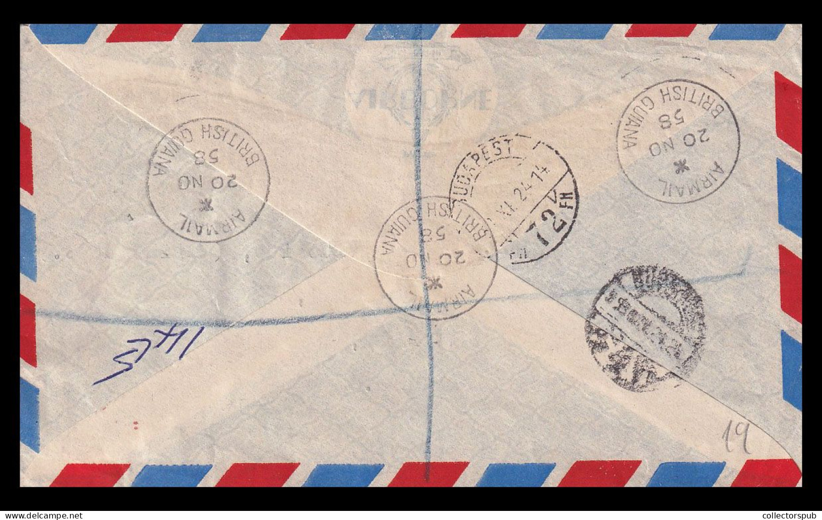 BRITISH GUIANA 1958. Nice Airmail Cover To Hungary - Britisch-Guayana (...-1966)