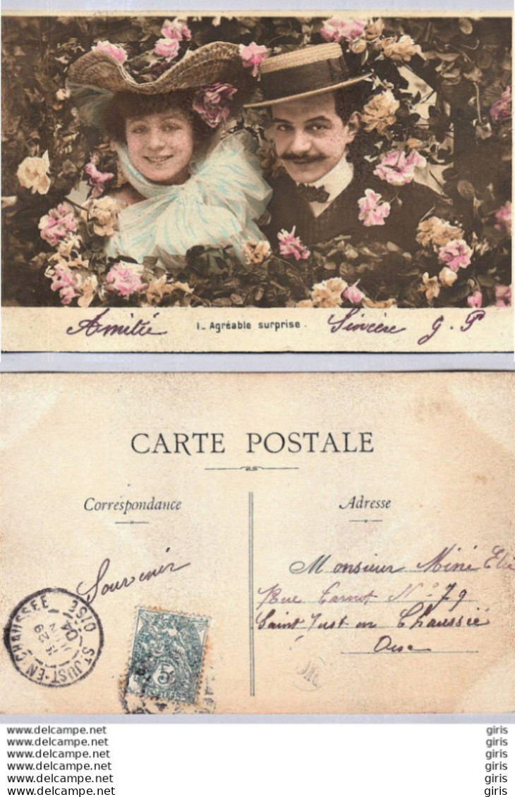 CP - Couples - Agréable Surprise - Cachet OR Origine Rurale - Couples