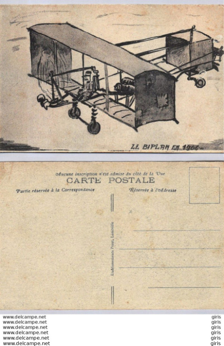Cp - Transports - Aviation - Avions - ....-1914: Précurseurs - Le Biplan En 1906 - ....-1914: Vorläufer