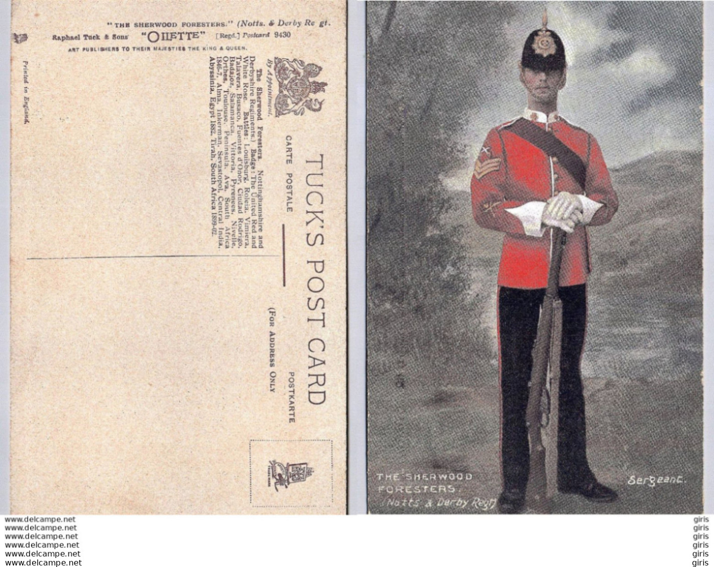 CP - Militaria - Uniformes - The Sherwood Foresters Sergeant - Uniformen