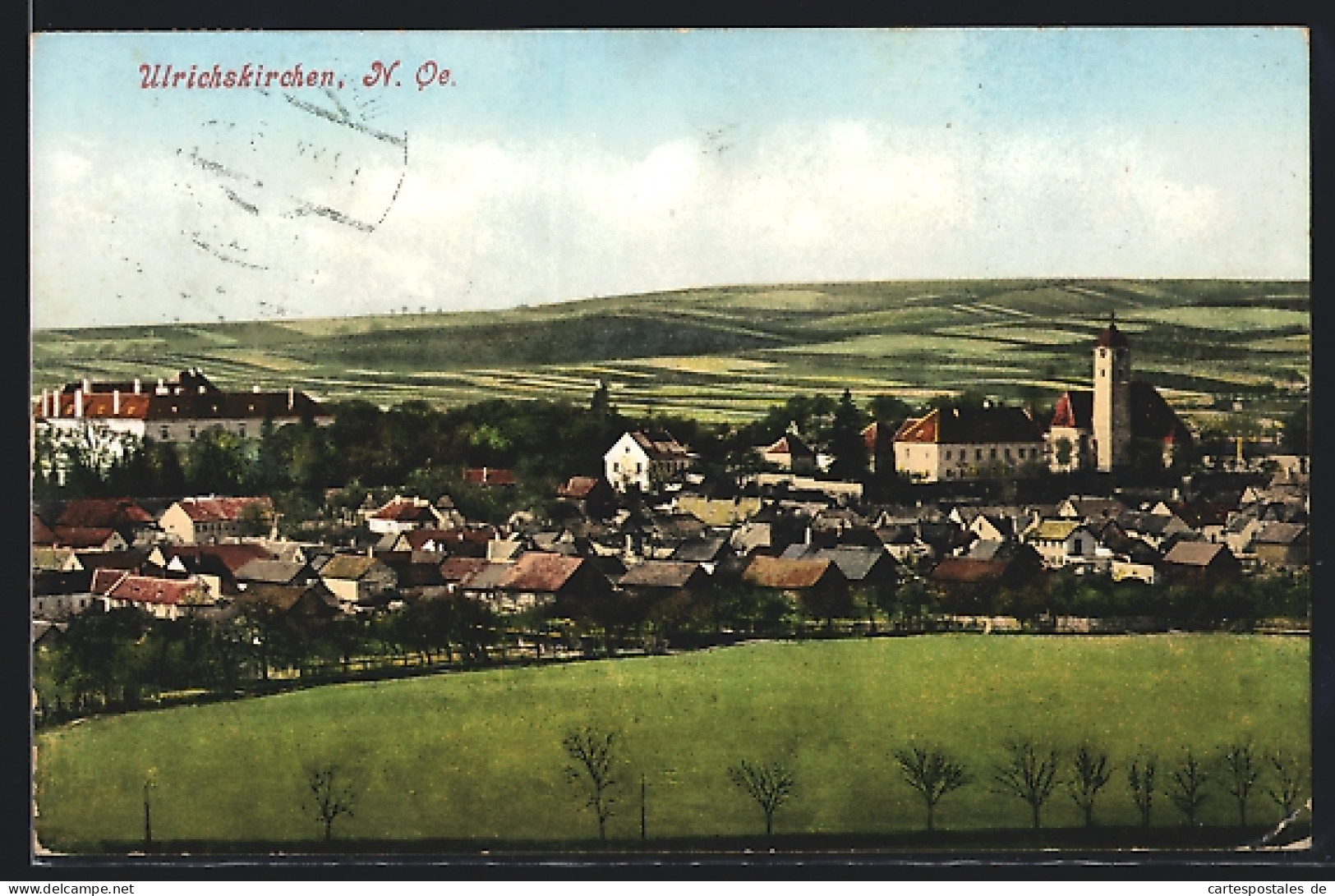 AK Ulrichskirchen, Totale Mit Kirche Von Der Bergwiese Aus Gesehen  - Sonstige & Ohne Zuordnung