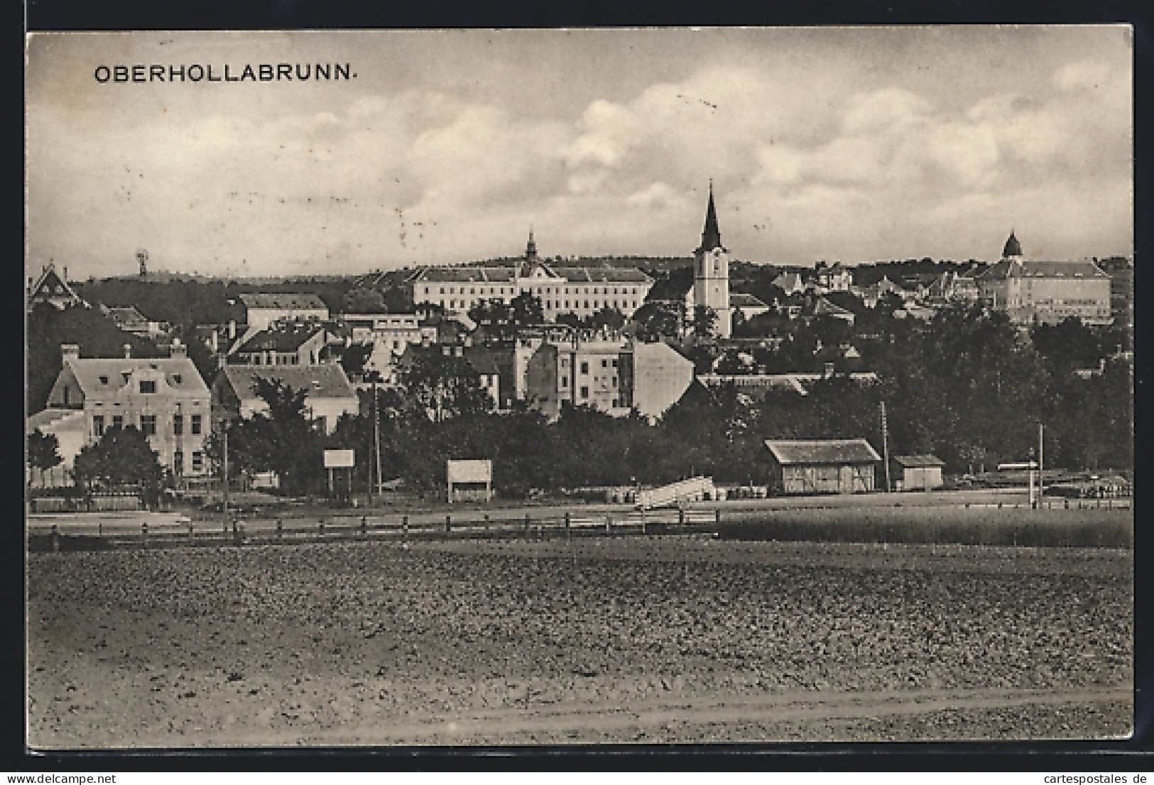 AK Oberhollabrunn, Ortspartie Mit Kirche  - Other & Unclassified