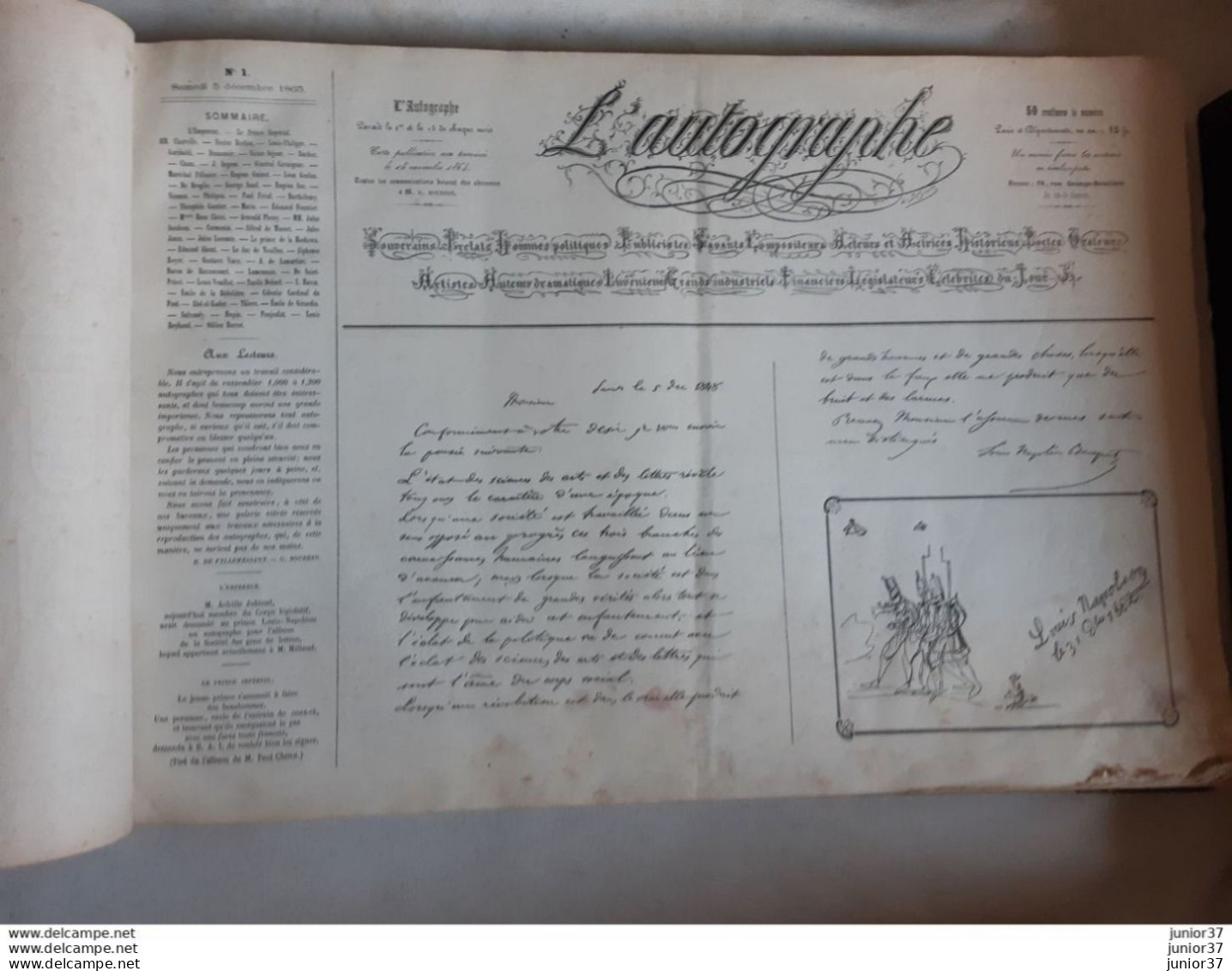 L'Autographe Année 1864, Album 1er Et 2 Me Années - 1801-1900