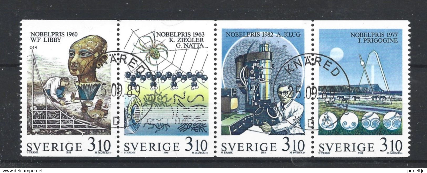 Sweden 1988 Nobel Prize Strip Y.T. 1492/1495 (0) - Usados