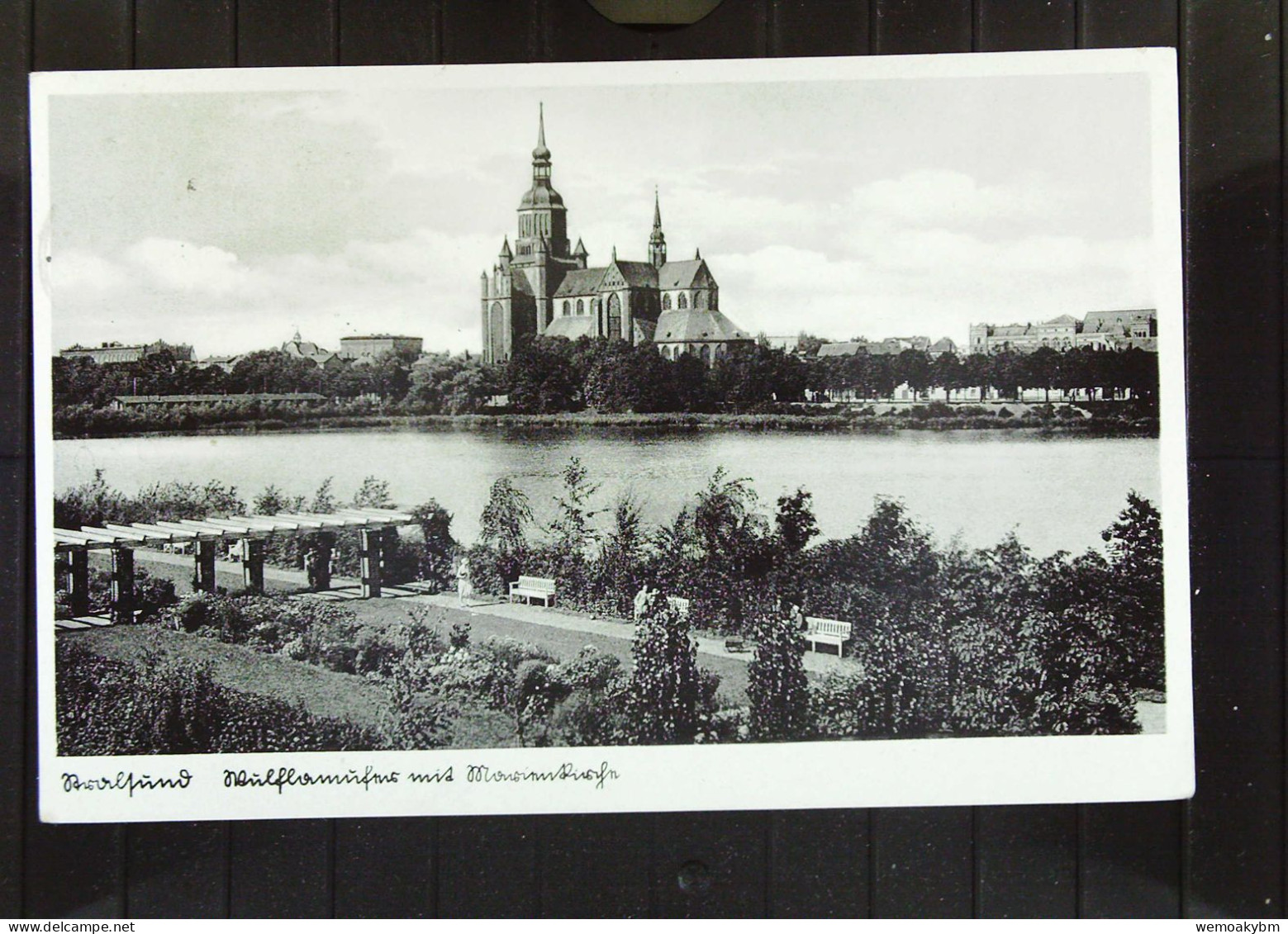 AK Von Stralsund Mit Marienkirche Vom 26.6.1936 Mit 3 Pfg Hindenburg Im Senkr. Paar Knr: 513 (2) - Stralsund