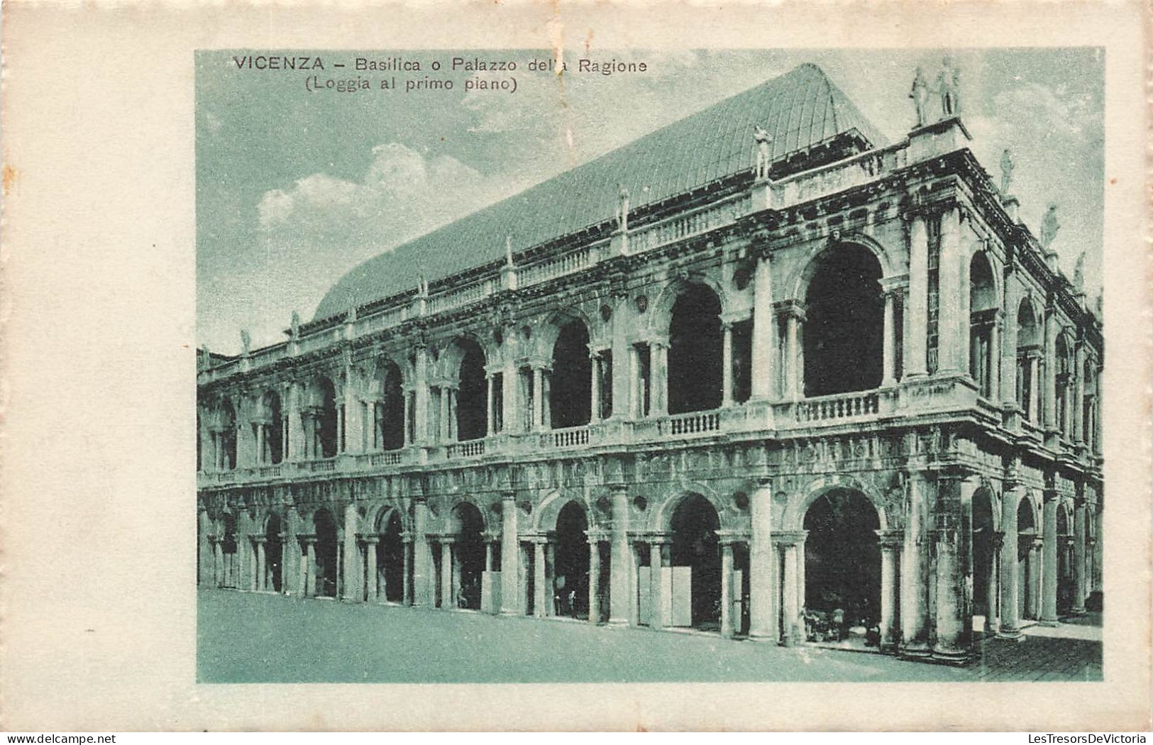 ITALIE - Vicenza - Basilica O Palazzo De La Ragione (Loggia Al Primo Plano) - Vue Panoramique - Carte Postale Ancienne - Vicenza