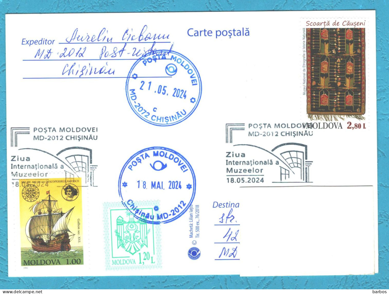 Moldova , 2024 , International Museums Day, Postmark - Moldavie