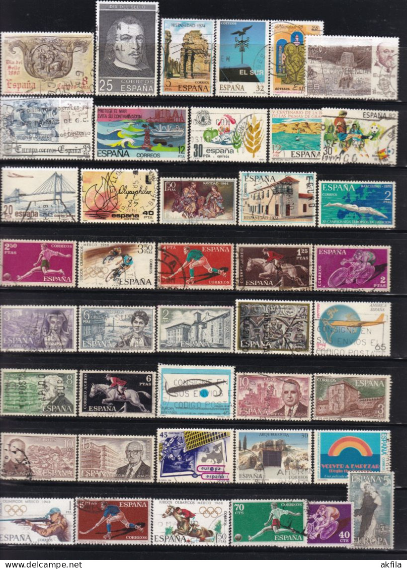 Spain 1960/1990 Lot Of 300 Used Stamps - Post-fiscaal