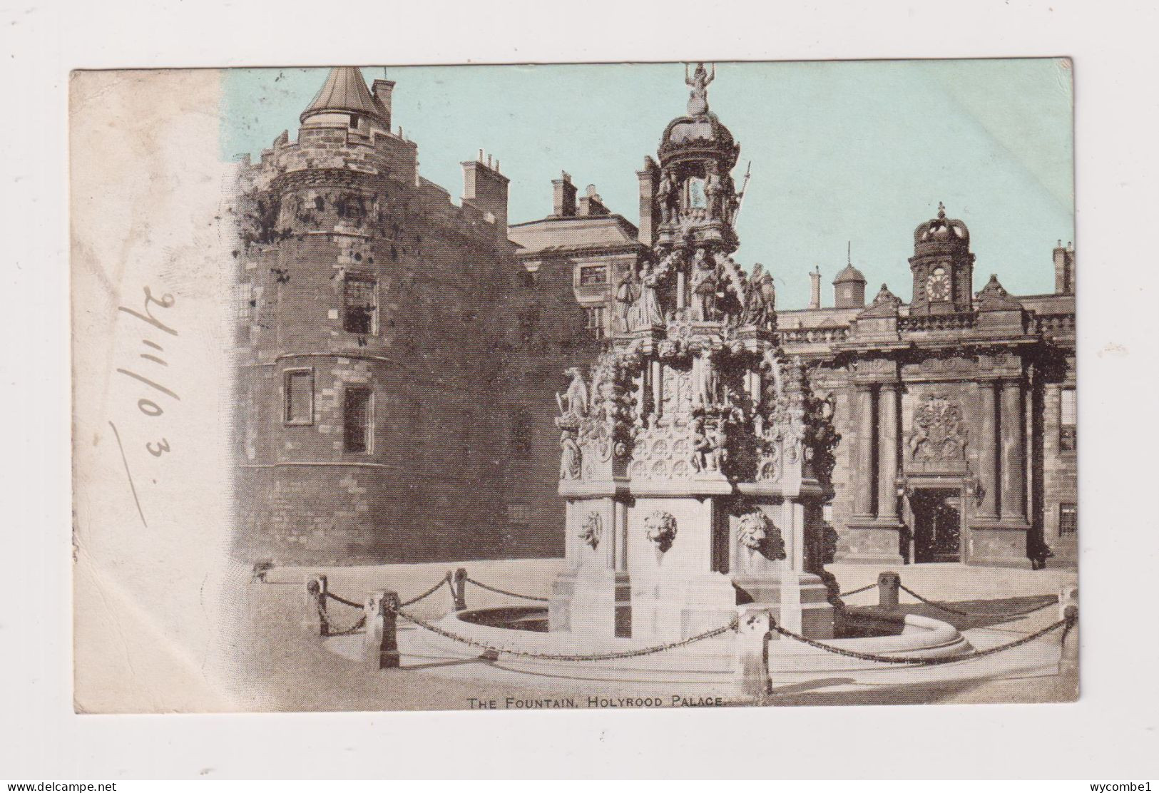 SCOTLAND - Edinburgh Hollyrood Palace The Fountain Used Vintage Postcard - Midlothian/ Edinburgh