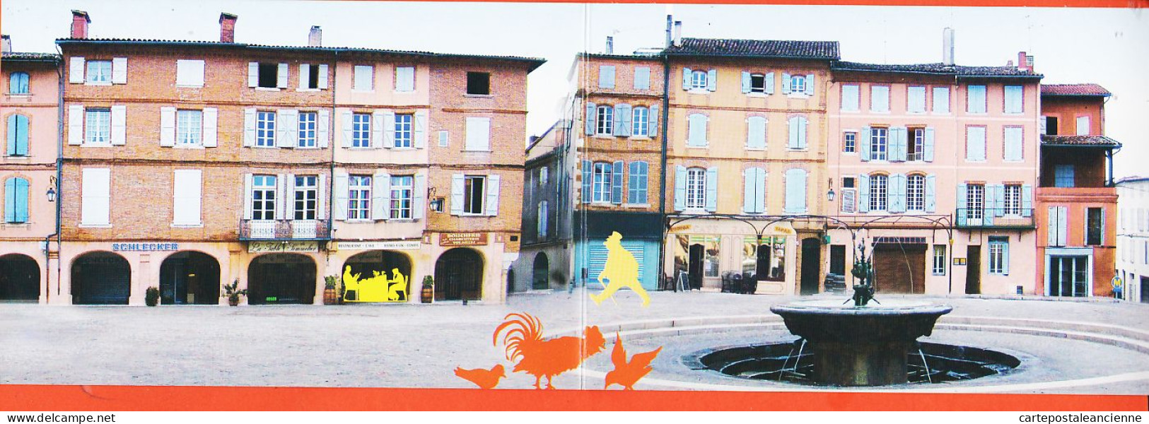 17333 / ⭐ GAILLAC 81-Tarn Triple-Carte Place GRIFFOUL Renovée En 2004 Meilleurs Voeux 2005Conseil Municipal Imp. RHODE - Gaillac