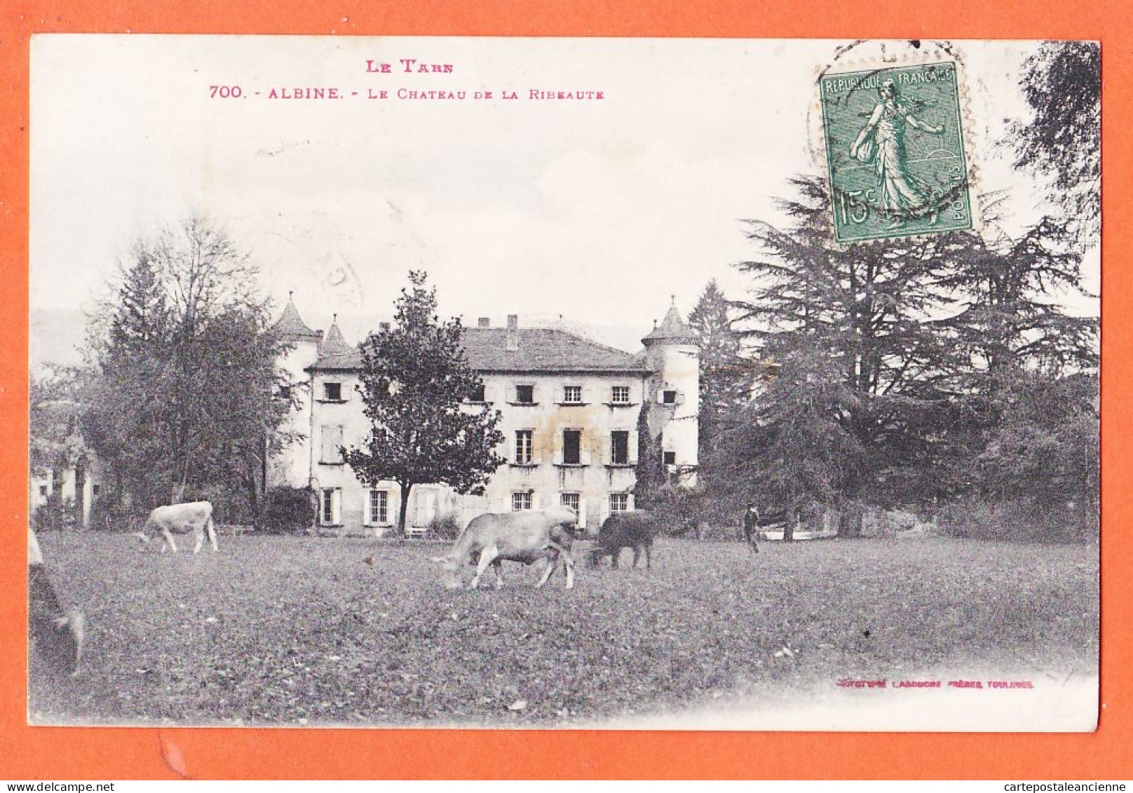 17404 / ⭐ ♥️ ALBINE 81-Tarn Chateau LA RIBEAUTE Vaches 1919 Jeanne BONNET Villa Lascano Rue Leroy Biarritz LABOUCHE 700 - Andere & Zonder Classificatie