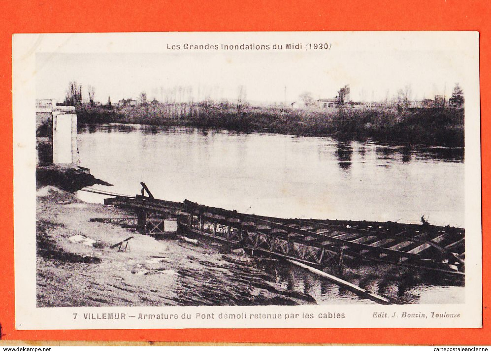 17242 / ⭐ VILLEMUR-sur-TARN (31) Armature Pontdémoli Retenue Par Cables Grandes Innondations MIDI 1930 Edition BOUZIN 7 - Autres & Non Classés