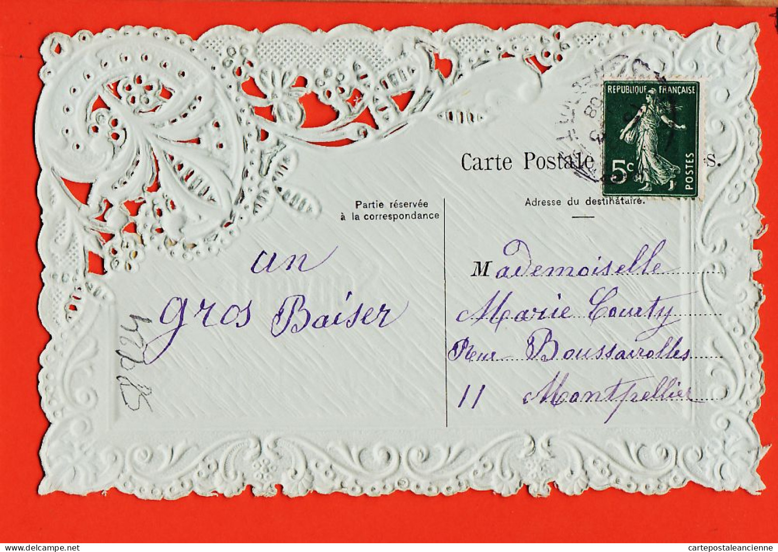 17465 / ⭐ Carte Bords CANIVET Ajoutis 1er Premier AVRIL Poisson 1908 à Marie COURTY Rue Boussairolles Montpellier - Erster April