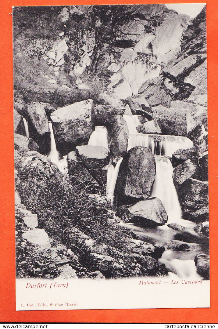 17384 / ⭐ DURFORT 81-Tarn Gouffre De MALAMORT Cascades 1900s Edition CAU Sorèze Revers Tampon Louis ALBY - Autres & Non Classés