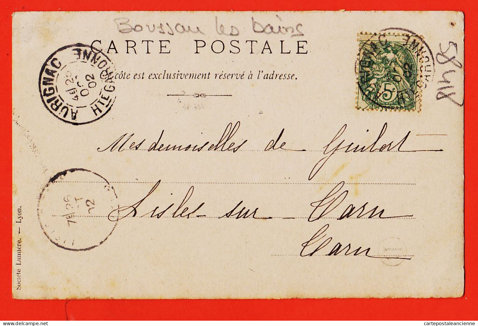 17290 / ⭐ Rare Carte-Photo BOUSSAN-Les-BAINS 31-Haute-Garonne Le Chateau 1902 à De GUILBERT Lisle-sur-Tarn - Autres & Non Classés