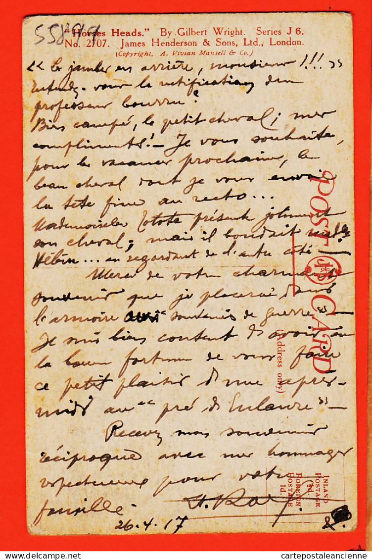 17449 / ⭐ Gilbert WRIGHT Têtes Chevaux Horses Heads First Favorite 26-04-1917 Serie J-6 N° 2707 James HENDERSON London - Sonstige & Ohne Zuordnung