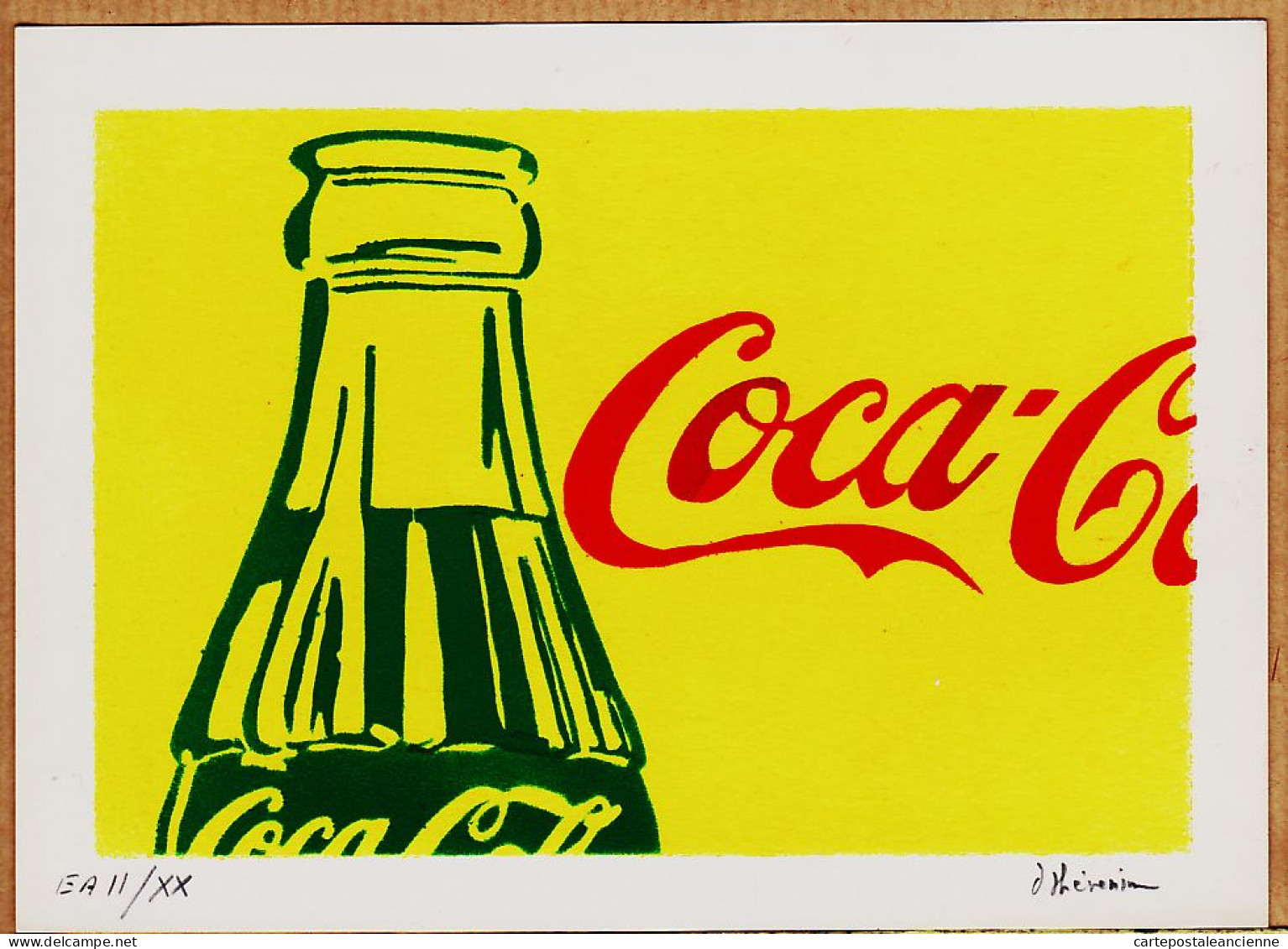 17457 / ⭐ Rare Pochoir Original (3) Denis THEVENIN 1990s Tirage Unique Numeroté Signé HOMMAGE à Andy WARHOL Coca-Cola - Sonstige & Ohne Zuordnung