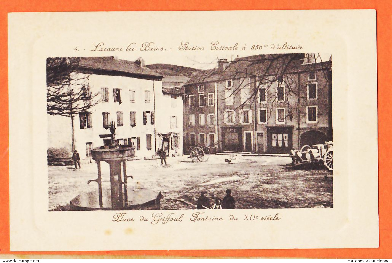 17390 / ⭐ ♥️ Peu Commun LACAUNE-Les-BAINS 81-Tarn Place GRIFFOUL Fontaine Station Estivale 1900s Edit Détourée POUX 4 - Andere & Zonder Classificatie