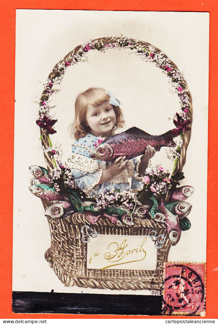 17464 / ⭐ Cachet Poste Carte Affranchie 01-04-1907 Premier 1er AVRIL Poisson à Jeanne GARIDOU Mercière Port-Vendres  - 1er Avril - Poisson D'avril