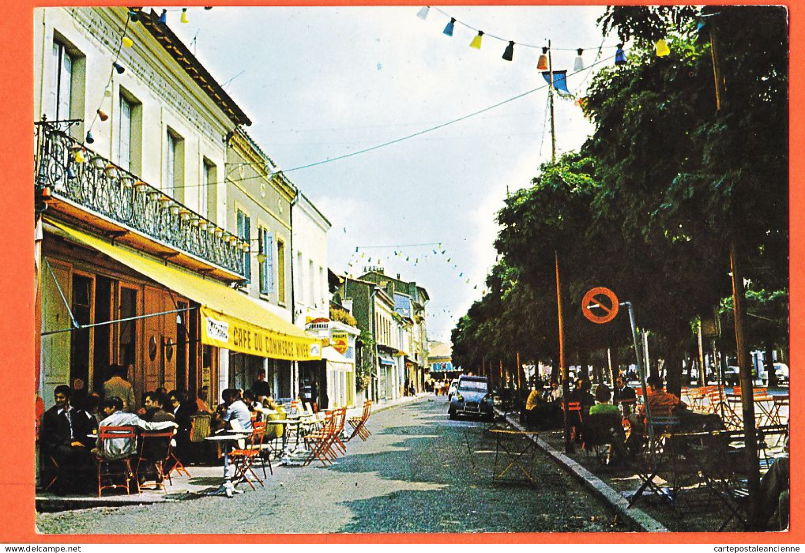 17237 / ⭐ RIEUMES (31) Terrasse Café Du COMMERCE VIVER Allée De La LIBERATION Citroen 2cv 1965s LAREY 11532 Haute-Garone - Autres & Non Classés