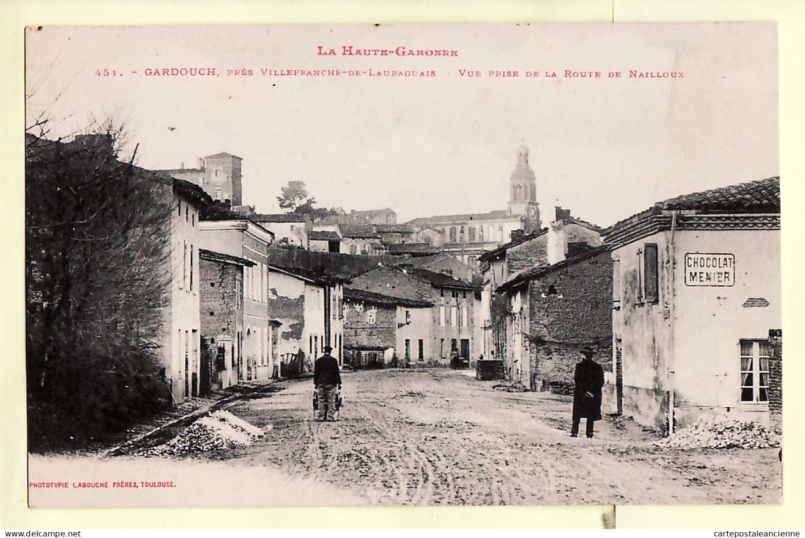 17282 / ⭐ GARDOUCH Haute-Garonne Route NAILLOUX Près VILLEFRANCHE-de-LAURAGUAIS 1908 à SUQUET Saint Cyprien LABOUCHE 45 - Altri & Non Classificati