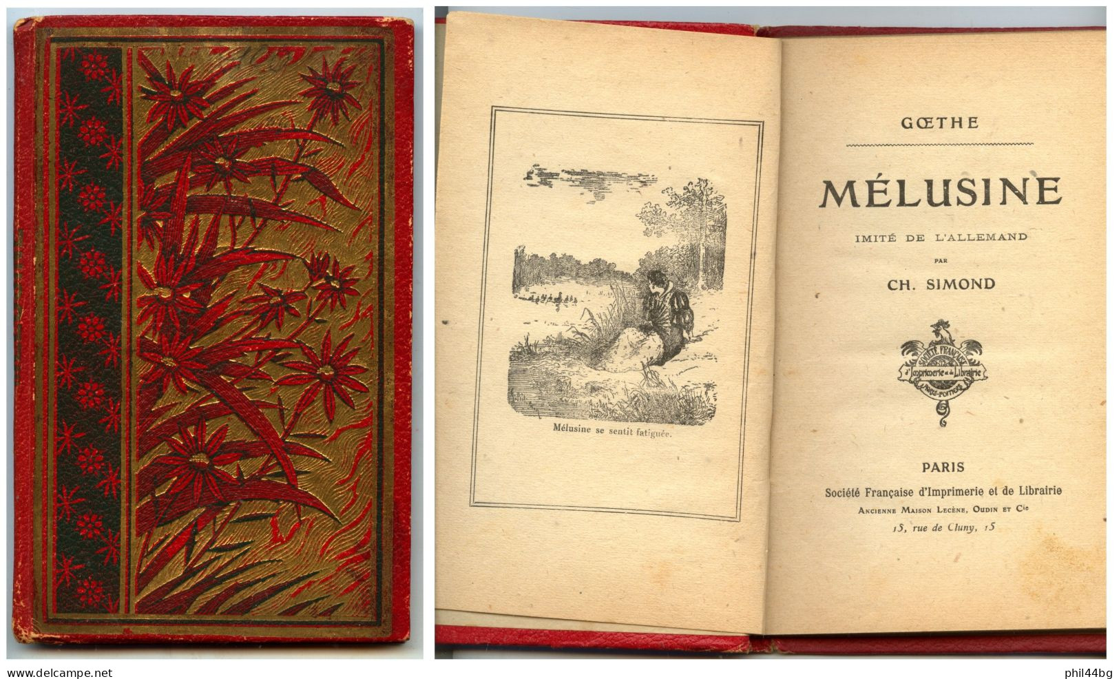 Livre Ancien : "MELUSINE" "LES TROIS FEUILLES VERTES", Goethe, Par Ch. Simond - HL - 1901-1940