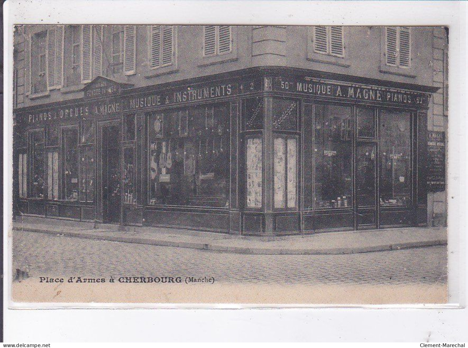 CHERBOURG: Place D'armes, A. Magne, Magasin De Musique - Très Bon état - Cherbourg