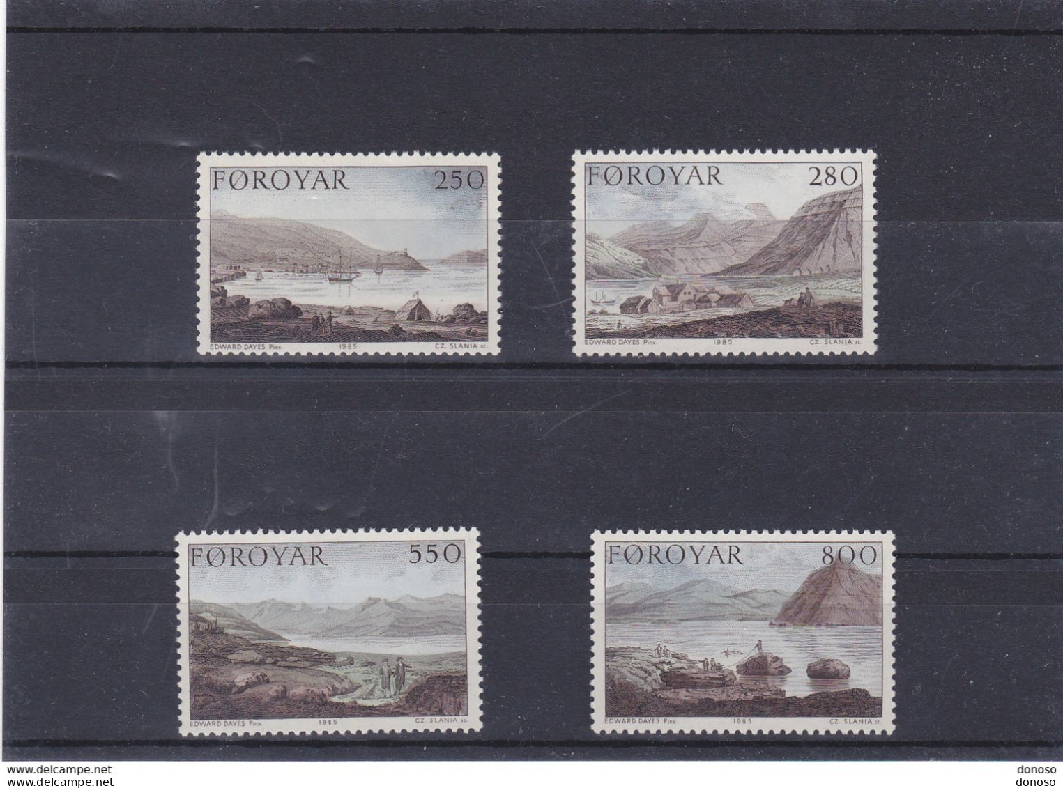 FEROE 1985 VUES DES ÎLES, PEINTURES Yvert 106-109, Michel 112-115 NEUF** MNH Cote 9 Euros - Faeroër