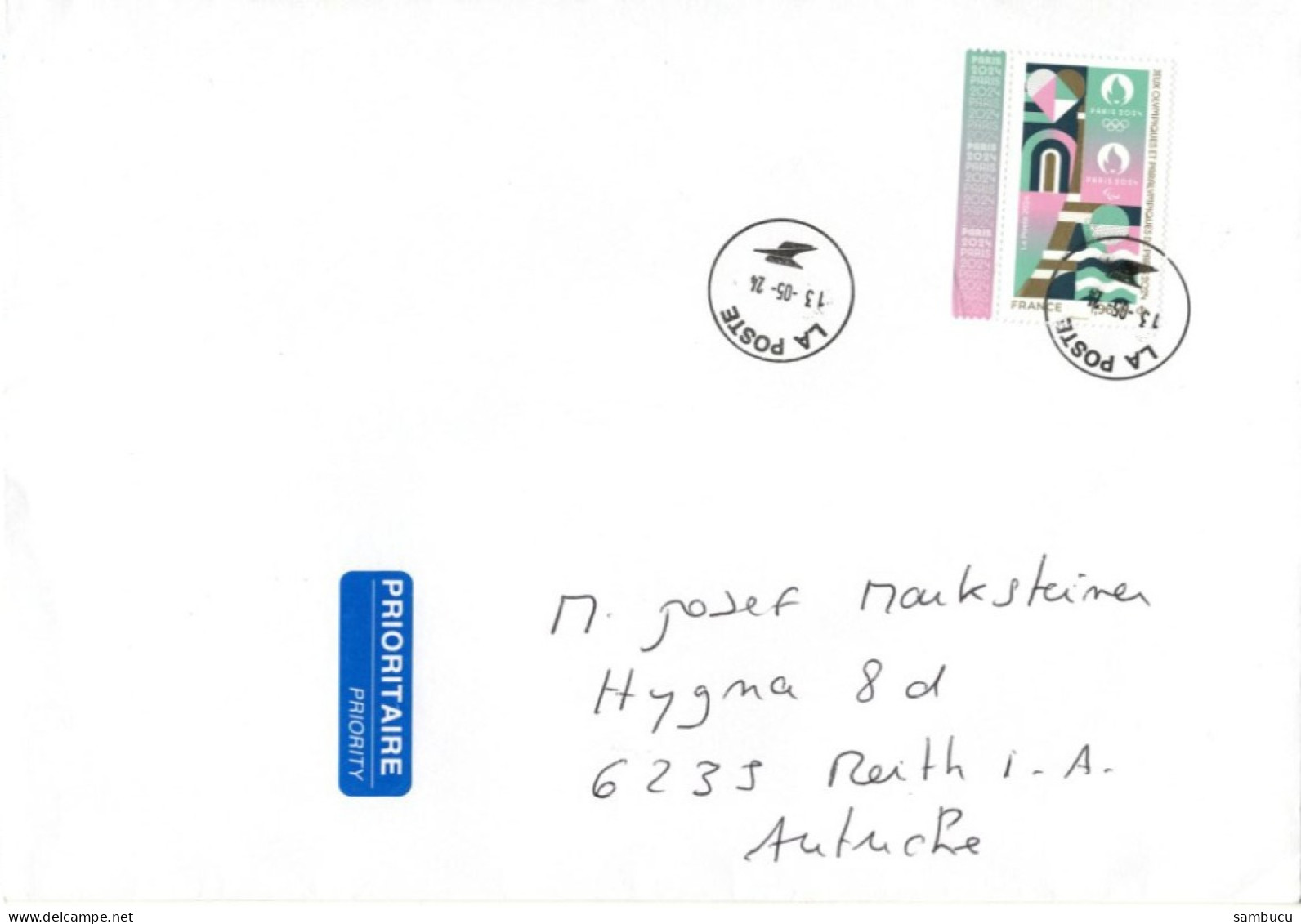 Auslands -Brief Von Unbekannt Mit 1,96 € Paris Olympiade 2024 - 2023-... Marianne De L’avenir