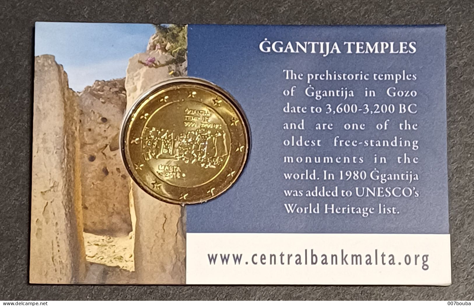 MALTE MALTA 2016 / COINCARD 2€ COMMEMO / MALTA'S PREHISTORIC SITES - Malta