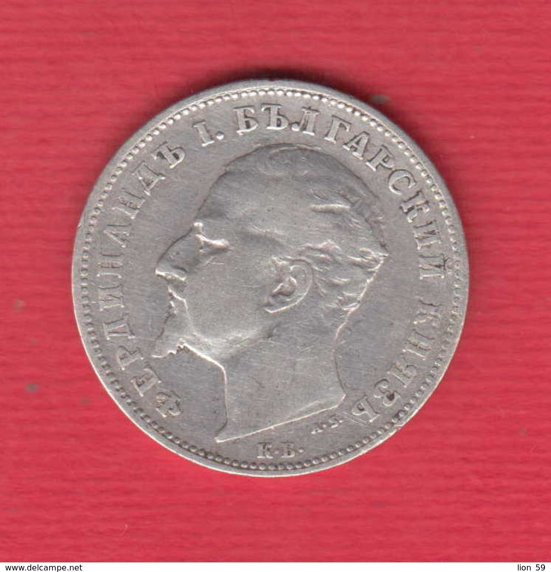 C51 / 1 Lev - 1894 - Ferdinand I ,  Bulgaria Bulgarie Bulgarien SILVER ( Cu ) Coins Munzen Monnaies Monete - Bulgarie