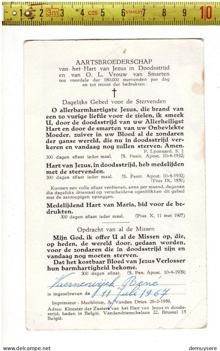 KL 5316 - AARTSBROEDERSCHAP VAN HET HART VAN JEZUS IN DOODSSTRIJD - Imágenes Religiosas