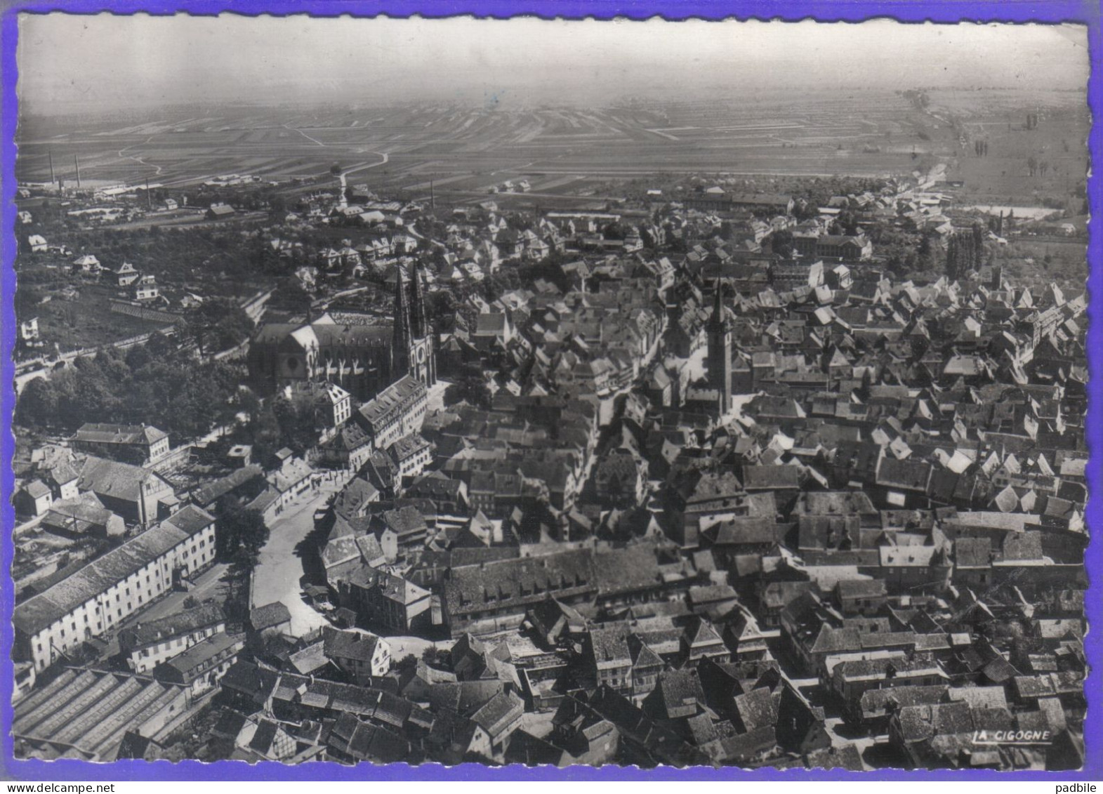 Carte Postale 67. Obernai Vue D'avion  Très Beau Plan - Obernai